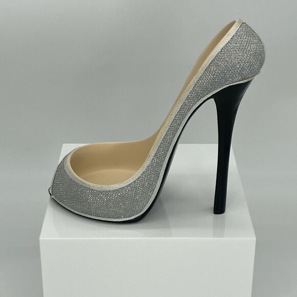Silver Stiletto Wine Bottle Holder High Heel Shoe Bar Accessory Caddy Sparkle - Picture 3 of 9